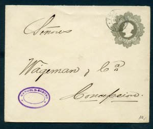 CHILE SANTIAGO 5/23/1910 PS R-ENVELOPE TO GERMANY AS SHOWN