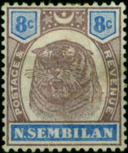 Negri Sembilan 1898 8c Dull Purple & Ultramarine SG9 Good MM