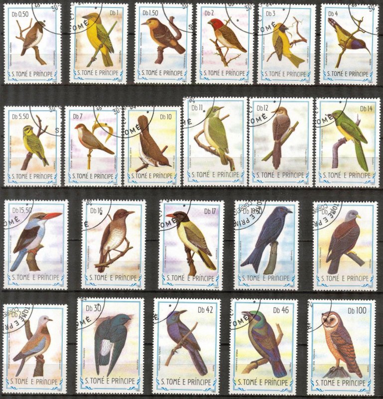 Sao Tome and Principe 1983 Birds set of 22 Used / CTO