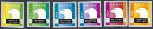 United States #4585-90 Presorted FC (25¢) Eagle (2012). Six coil singles. MNH