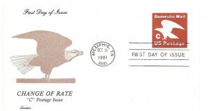 U594 'C' Domestic Mail embossed Stamped Envelope Lorstan FDC