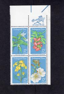 1786a Endangered Flora, MNH ZIP Block/4
