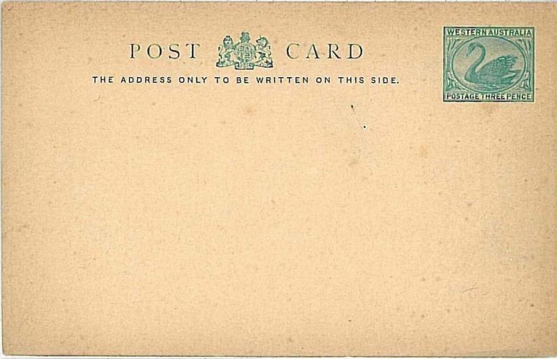 BIRDS : POSTAL STATIONERY - WESTERN AUSTRALIA - 3 pence