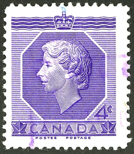 CANADA #330 USED VIOLET CANCEL