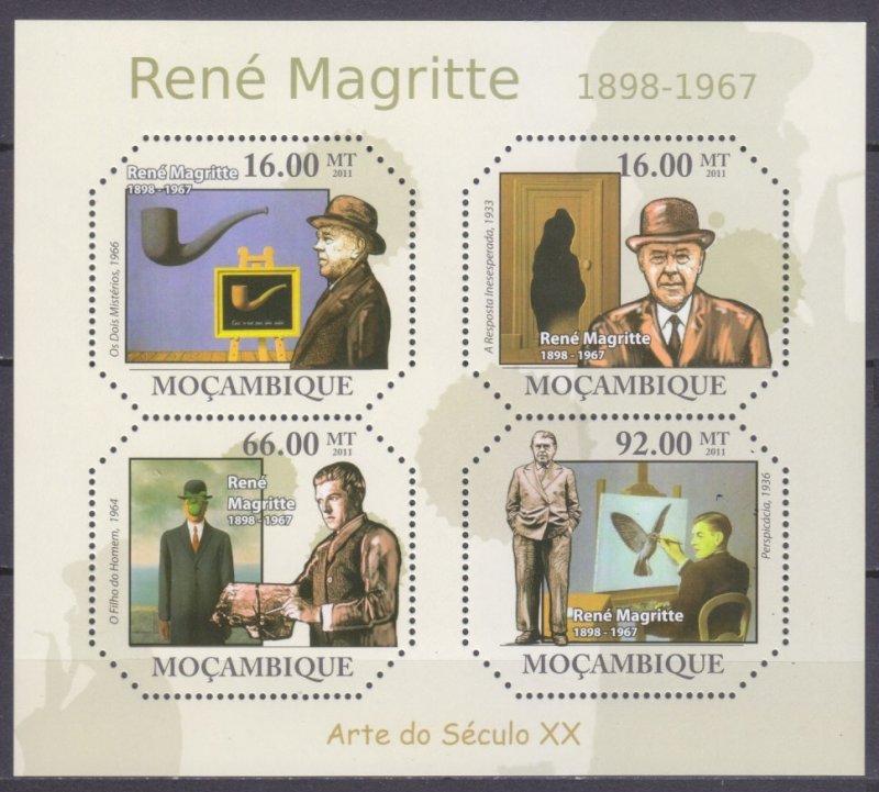 2011 Mozambique 4692-4695KL Artist / Rene Magritte 11,00 €