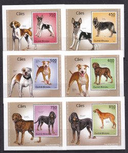 Guinea Bissau 2010 Dogs 6 S/Sheets Deluxe Edition MNH**