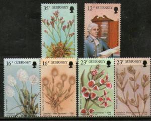 Guernsey 1988 Publication of Fiora Sarniensis Flowers Sc 394-99 MNH # 3768