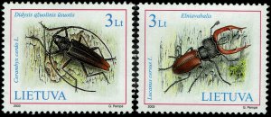Lithuania #746-747  MNH - Red Book Endangered Insects (2003)