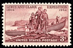US 1063 MNH VF 3 Cent Lewis and Clark Expedition 1804