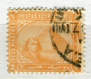 EGYPT; 1879-80s early classic Pyramid Sphinx issue used Shade of 2Pi. value