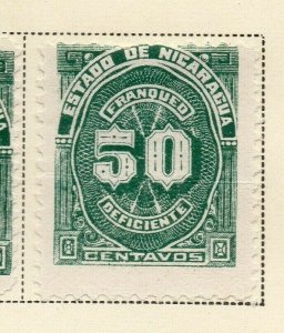 Nicaragua 1898 Early OFFICIAl issue Fine Mint Hinged 50c. 323098