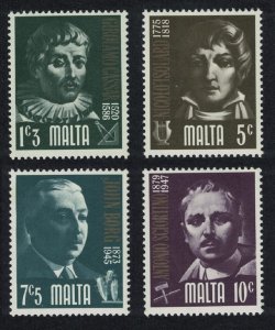 Malta Prominent Maltese 4v 1974 MNH SC#475=479 SG#511=515