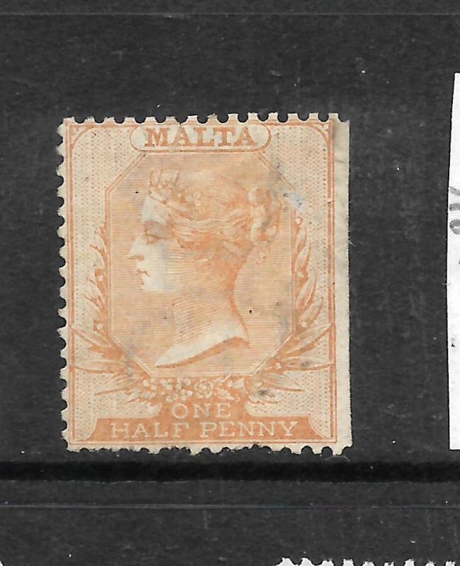 MALTA  1863-81  1/2d  ORANGE/BROWN   QV   MH  SG 6