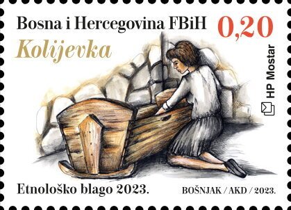 Bosnia and Herzegovina Mostar 2023 MNH Stamps Folklore Children Cradle Ethnograp