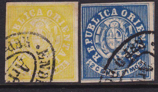 URUGUAY 2 old forgeries of this classic issue...............................5402