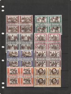 Vatican City  Scott#  284-91, E15-6  CTO  Blocks of 4