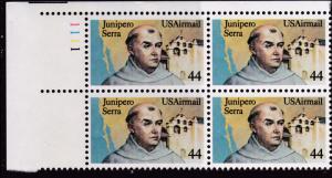 United States 1985 44cent Junipero Serra  Plate Number Block. VF/NH