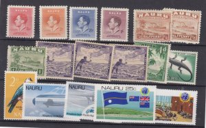 Nauru KGVI/QEII Mint Collection Of 17 To 1/- MH BP7270