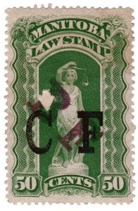 (I.B) Canada Revenue : Manitoba Law Stamp 50c (Building Fund)