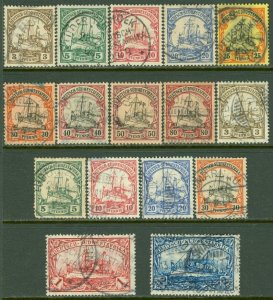 EDW1949SELL : GERMAN SOUTH WEST AFRICA 1906-19 Sc #13-21, 26-32 VF Used Cat $240