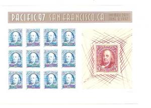 #3139 Franklin Full Sheet Mint NH