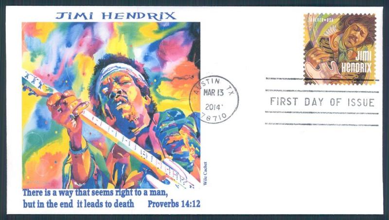 2014 Jimi Hendrix - Rock Guitarist - Poster a - Wile Cach...