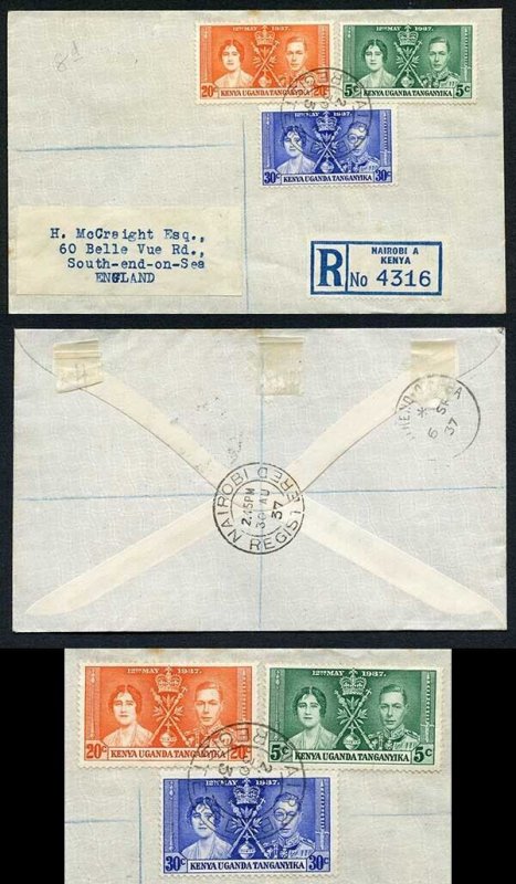 KUT SG128/30 1937 Coronation First Day Cover