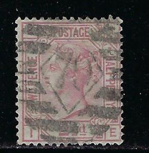 Great Britain Scott # 67, used, plate # 7/IE