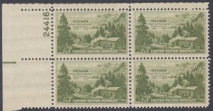 999 Nevada Centennial Plate Block MNH