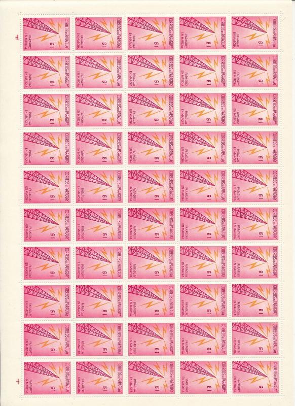 PARAGUAY Sheets MNH Air Boat (600 Stamps)(Au15632