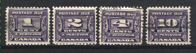 Canada #J11-14   u VF 1933 PD