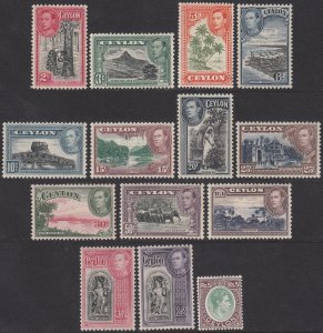 Ceylon 278-289,292,295, SG386-397 MNH / MVLH Short Set (see Details) CV $144.85