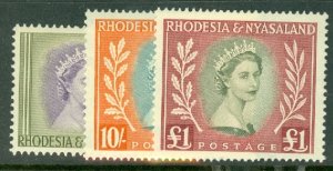 GT:Rhodesia & Nyasaland 141-155 mint CV $114.25