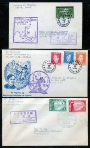 Philippines 3  WWII Censored Covers. VERY DESIRABLE