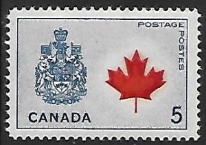 Canada # 429A - Arms of Canada & Maple Leaf - MNH.....(G2)