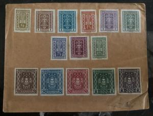 1920s Austria cover Definitive Stamps Sc #250-58, 288/92 Never Canceled