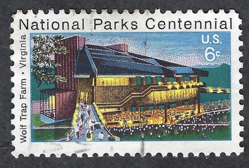 United States #1452 6¢ National Parks Centennial - Wolf Trap Farm (1972). Used.