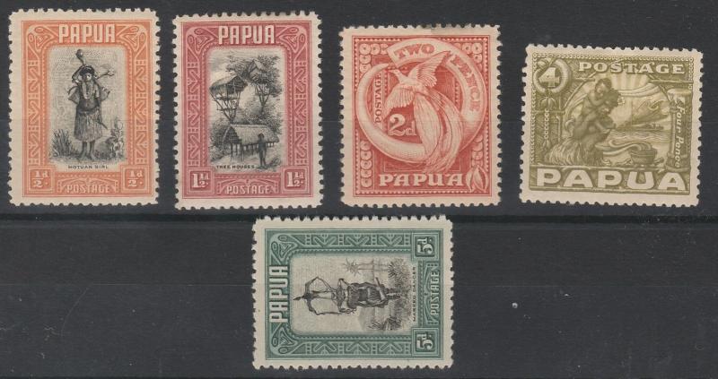 PAPUA 1932 PICTORIAL RANGE TO 5D