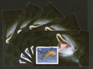 Eritrea 2001 Fish Marine Life Animals M/s Cancelled x 5 # 3956