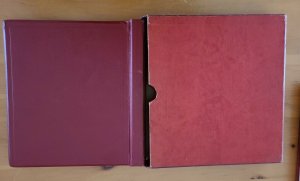 Elbe Stamp Album Binder with Slipcase Red & 48 Quadrille Pages & Glasean 1461-R 