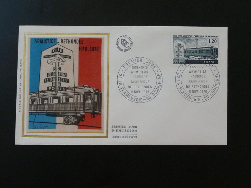 world war I ww1 60 years of Armistice 1918 FDC France 1978 (#1)