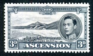 Ascension 1938 KGVI. 3d black & grey. MH. P13.5. SG42a.