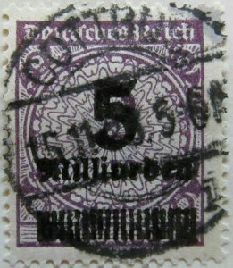 A6P46F337 Germany 1923 5mlrd m on 2mil m dark gray purple used-