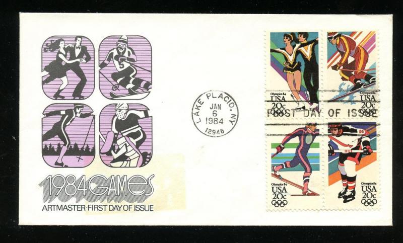 US 2070a ADDR 14th Winter Olympics Blk 4, ArtMaster