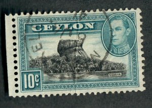 Ceylon #281 used single