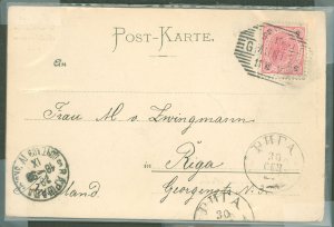 Austria 54 A post card into the past. Sent 9/10/99 or 9 Oct. 99 it arrives 29.1x (Sep) and 30 Sep 1899. The card is sent in a Gr