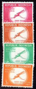 INDONESIA 502-5 MNH BIN $1.00 INSECTS