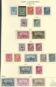 New Caledonia 1921//1927 F-VF Mint OG hinged to Album...Fill a Full Colony page!