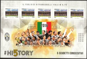 Italy 2016 Football Soccer JUVENTUS Champion 5 Times MNH**