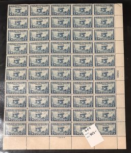 US #650 M SHEET OG VF